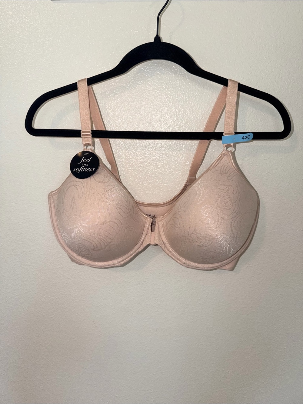 Bali Light Nude Jacquard T-Shirt Bra - 42C